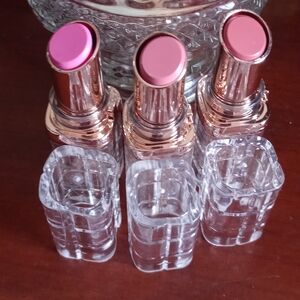 Set of Three Lipsticks with Rose Gold Accents NWOT